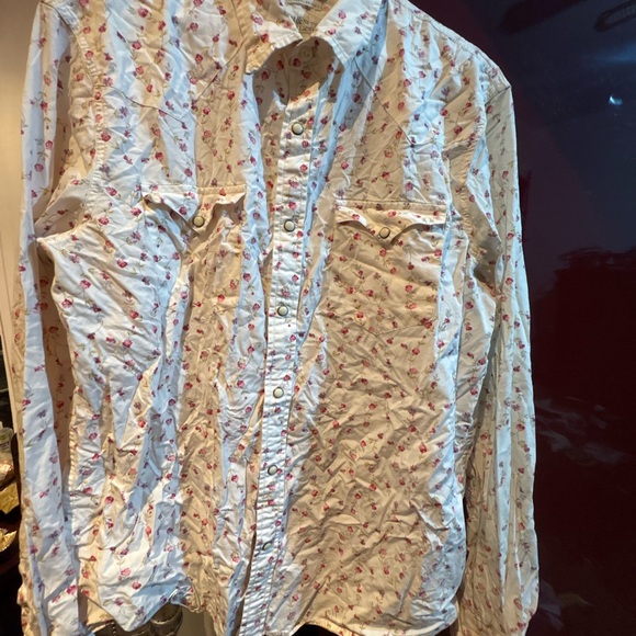 Ralph Lauren Other - Ralph Lauren White and Pink Floral Casual Button Down Shirt Rare.